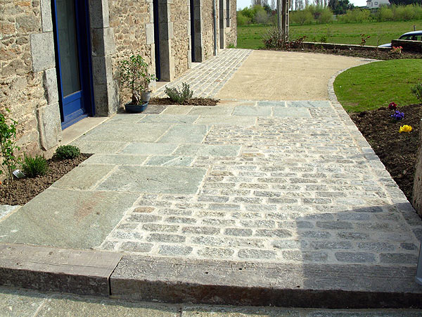 Dallage, terrasse, chape pavée dans le Morbihan